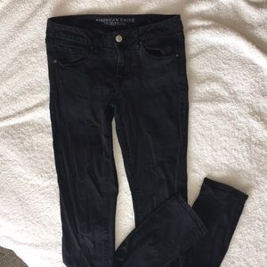 Black American Eagle Skinny Jean (Long)